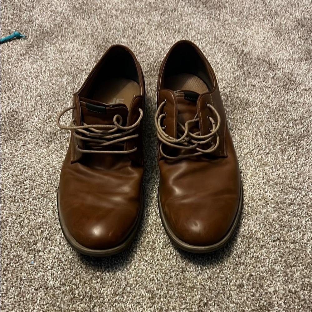 J. Ferrar Men's Brown Leather Shoes